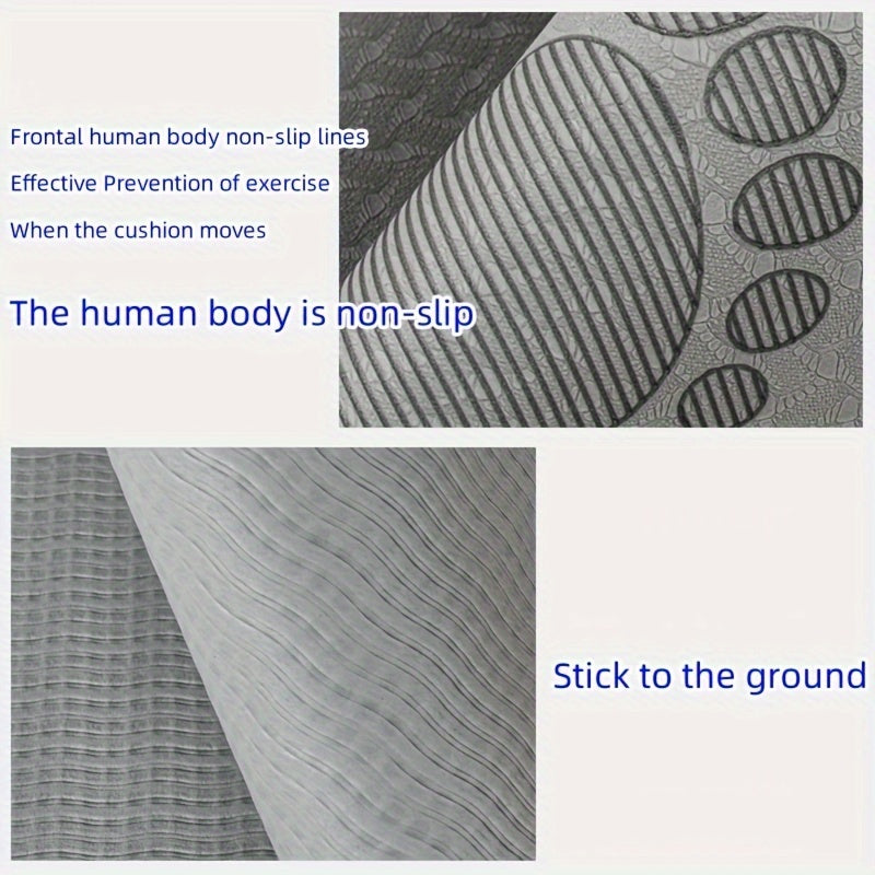 TPE Soft Exercise Yoga Mat Non slip Solid Fitness Mat Thicken
