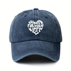 Heart Pattern Retro Baseball Cap Adjustable Sunscreen Hat