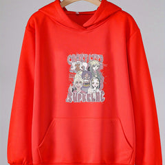 Cartoon Pattern Long Sleeve Hoodie for Girls