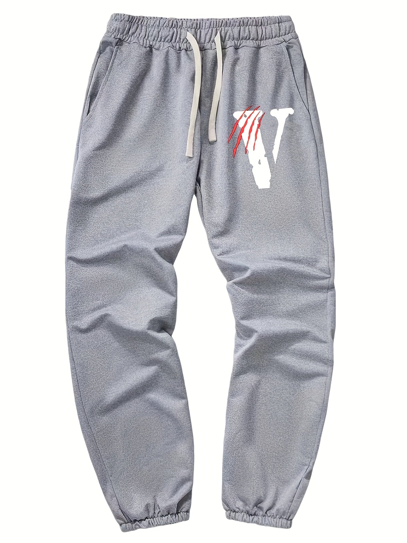 Men's Letter & Scratches Graphic Joggers Pants with Pockets