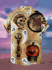 Retro Halloween Pattern Men's Shirt