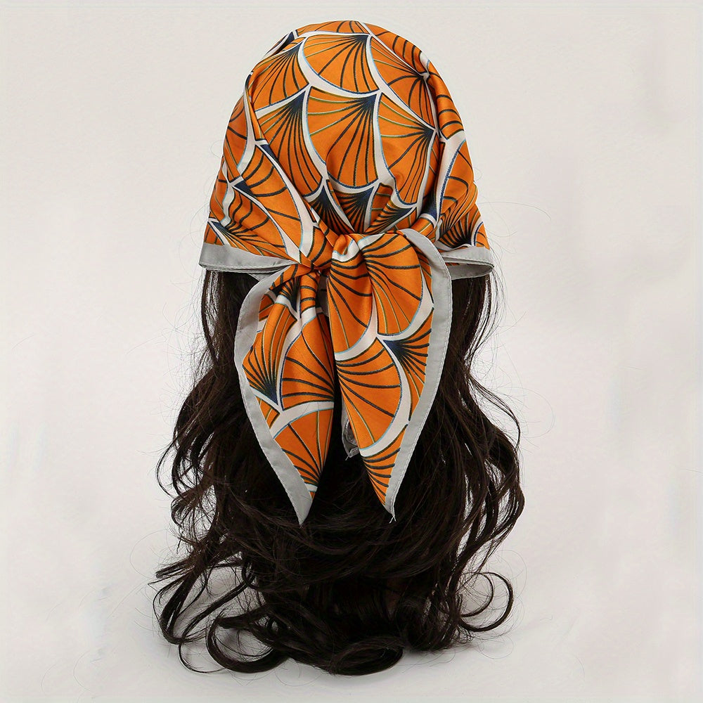 Fish Scale Headscarf Polyester All match Small Scarf