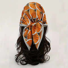 Fish Scale Headscarf Polyester All match Small Scarf