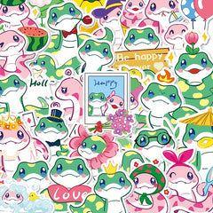 50pcs Kids Snake Cartoon Stickers Self Adhesive Decals for Desktops Party Favors