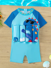 Cute Shark Print Boys Swimsuit for Summer Fun