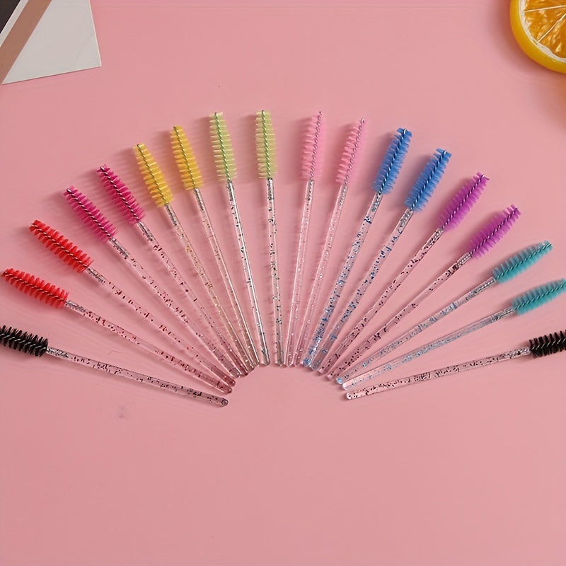 100pcs Crystal Mascara Wands Eyelash Brushes with Case