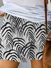 Summer All Over Print Pockets Casual Shorts