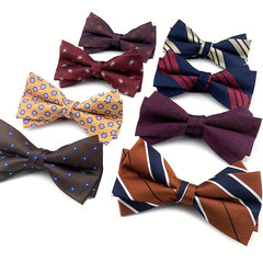 Formal Drawdown Bow Tie with Bowknot for Men