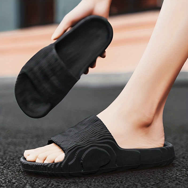 Men's Non Slip Slides Lightweight Open Toe Quick Dry Slippers