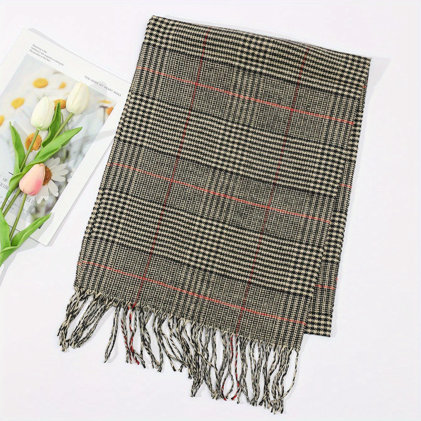 Plaid Men's Casual Scarf
