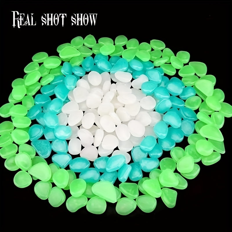 200pcs Small Luminous Pebbles Garden Aquarium Decoration