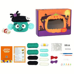 Halloween Knitting & Crochet Material Kit DIY Hand Weaving Doll Set