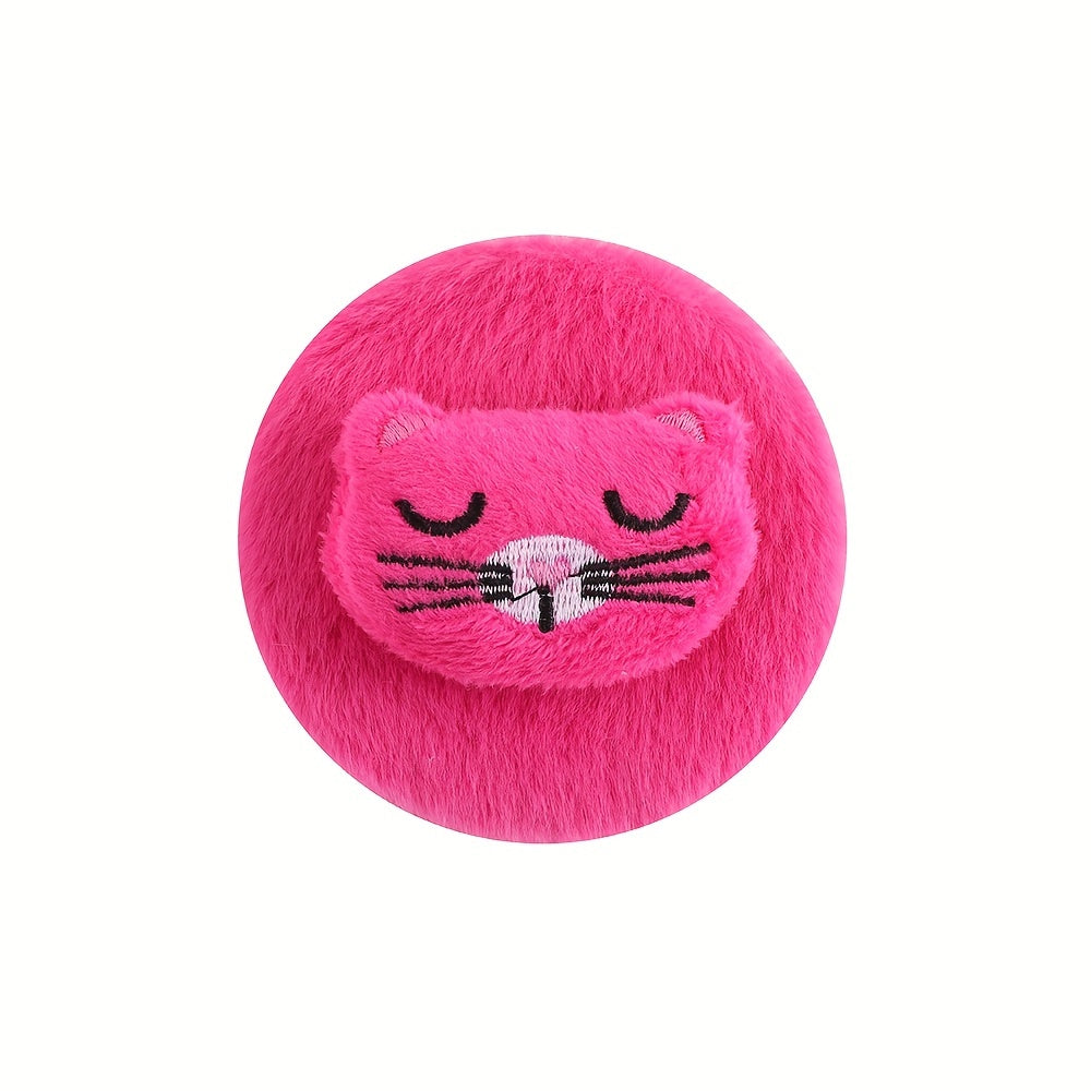 Cartoon Plush Folding Mirror Travel Portable Cosmetic Touch Up Mirror