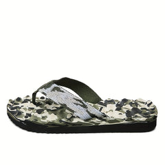 Men's Graphic Thong Sandals Non Slip Flip Flops for Indoor Outdoor Beach