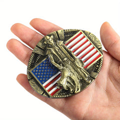 Zinc Alloy Metal Belt Buckle Retro Casual Belt Buckle Ring