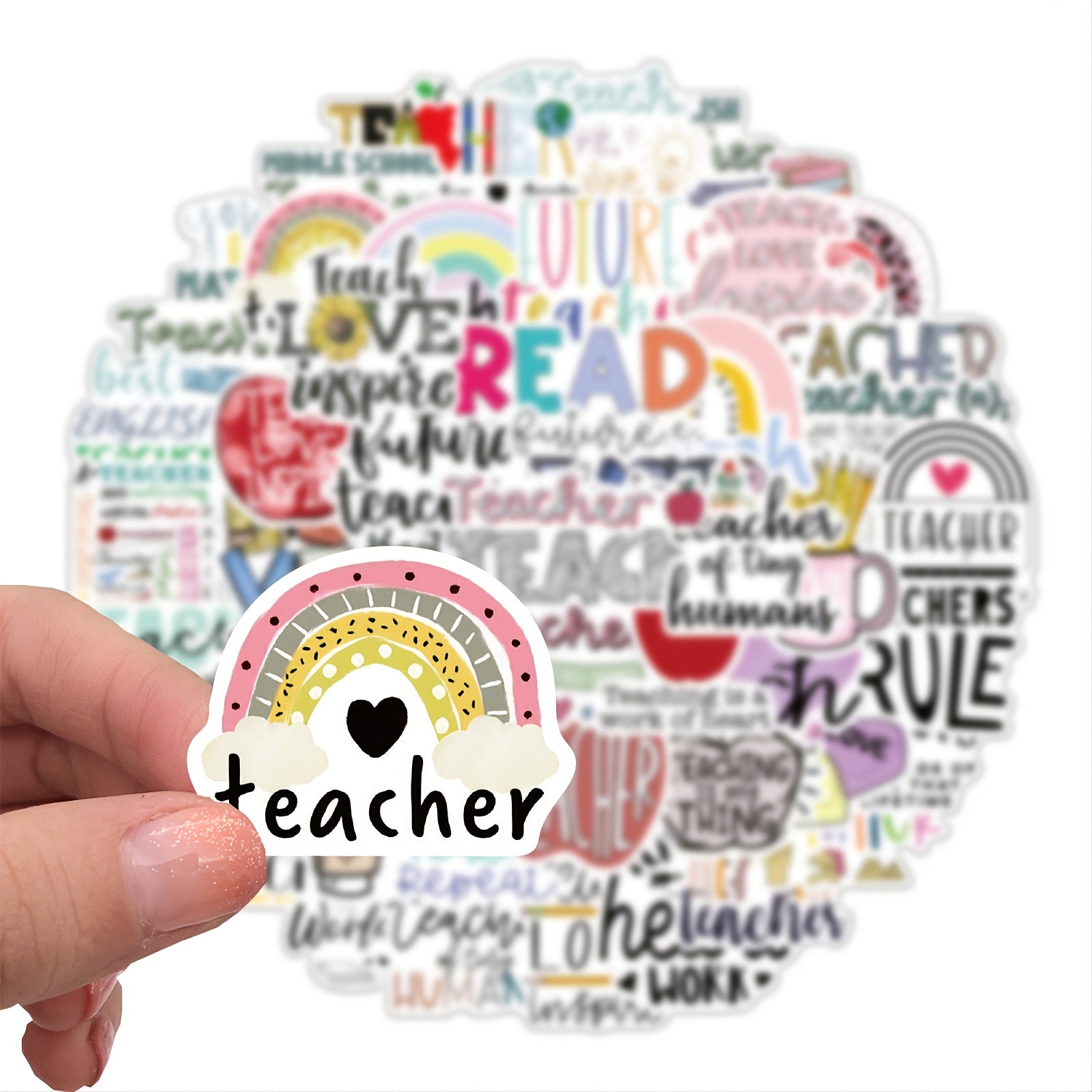 Thanksgiving Teacher Stickers (50 Sheets) - Ideal Gift for Notebook Decoration