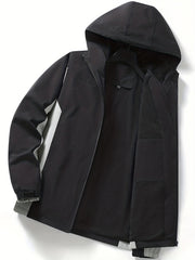 Boys Windbreaker Fleece Lined Hooded Jacket Zip Up Waterproof Coat