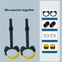 Gymnastic Rings with Straps and Buckles for Full Body Workout