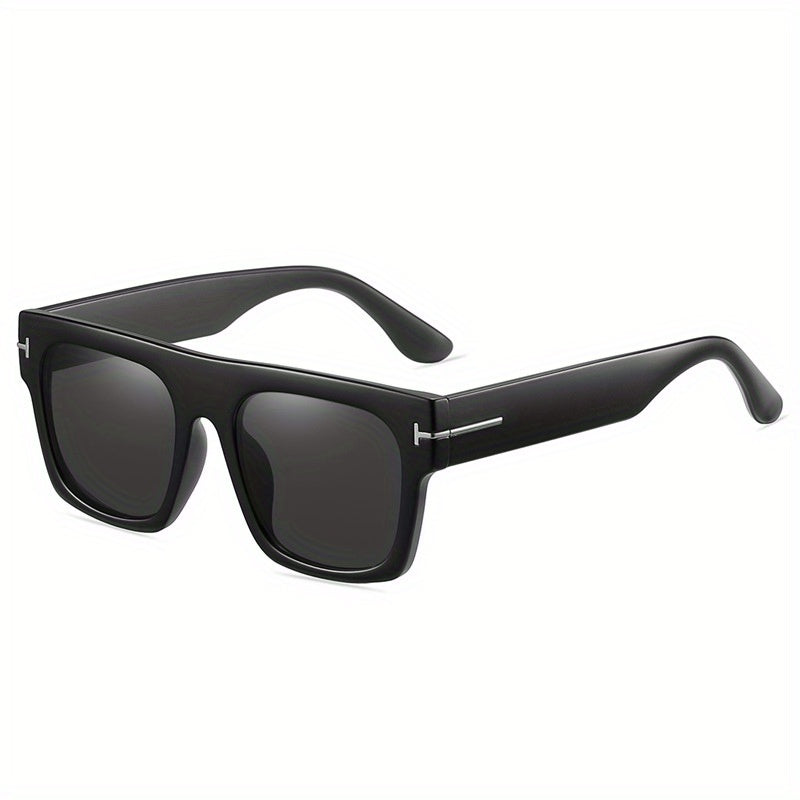 Vintage Square Frame Polarized Sunglasses for Men UV Protection