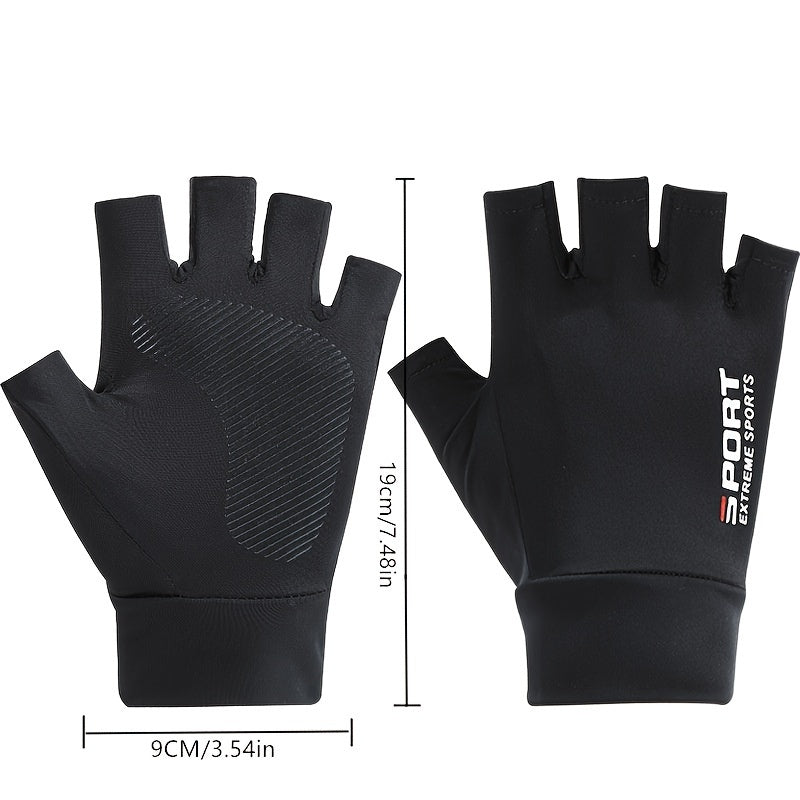 Breathable Half Finger Driving Fishing Riding Gloves