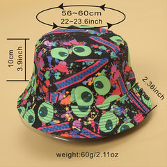 Egg Printed Bucket Hat Unisex Lightweight Outdoor Headwear