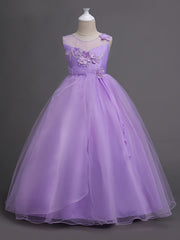 Girls Sleeveless Princess Dress Tulle Tutu Dress