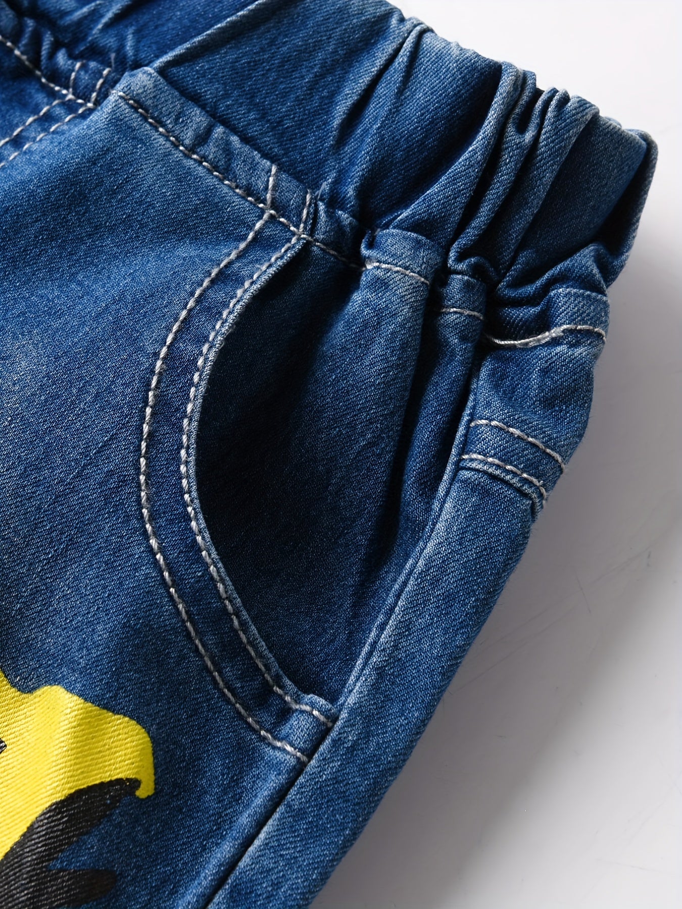 Boys Letter Graphic Denim Shorts Summer Cotton Clothes