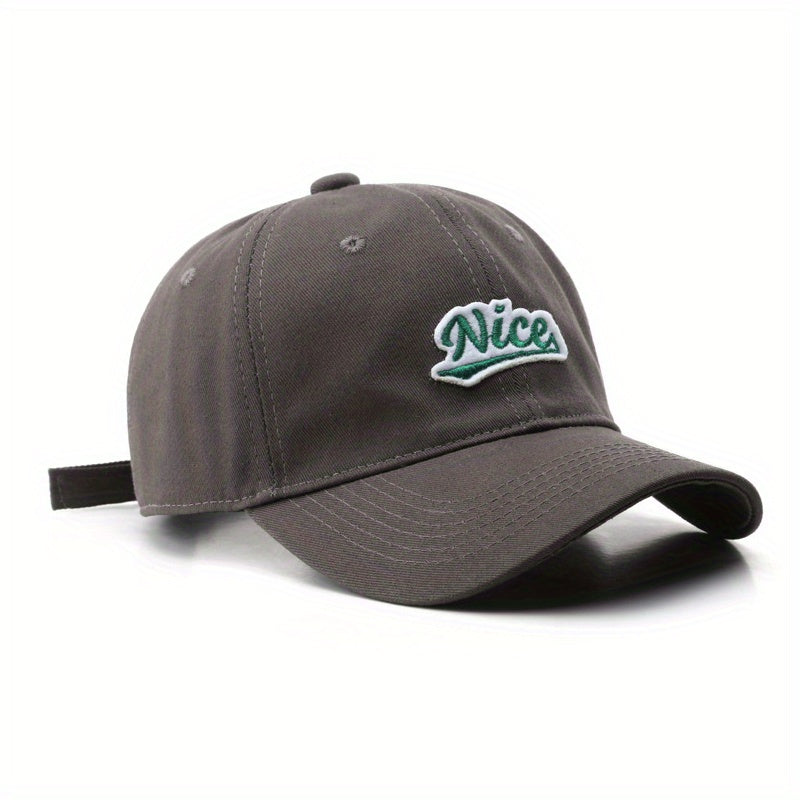 Retro Alphabet Embroidery Baseball Cap Spring Autumn Curved Eave Cap Sun Hat