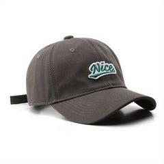 Retro Alphabet Embroidery Baseball Cap Spring Autumn Curved Eave Cap Sun Hat