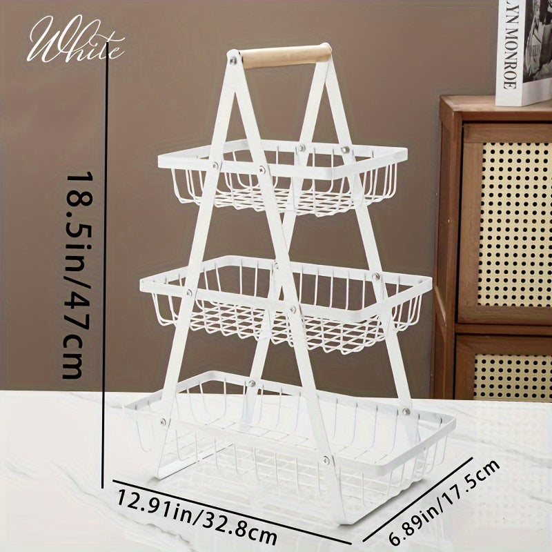 Detachable Storage Rack Fruit And Vegetable Storage Basket Iron Storage Box