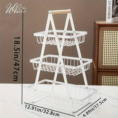 Detachable Storage Rack Fruit And Vegetable Storage Basket Iron Storage Box