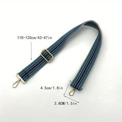 Vintage Geometric Pattern Strap wide Bag Strap Adjustable