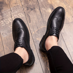 Men's Brogue Derby Shoes Non Slip Dress Shoes for Wedding Business