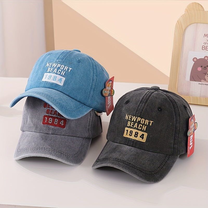 Kids Breathable Adjustable Baseball Cap Outdoor Sport Letter Embroidery