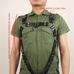Men's Punk Shoulder Strap PU Leather Adjustable Harness Belt