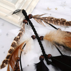 Bohemian Faux Feather Hair Ornament Hippie Style Hairband