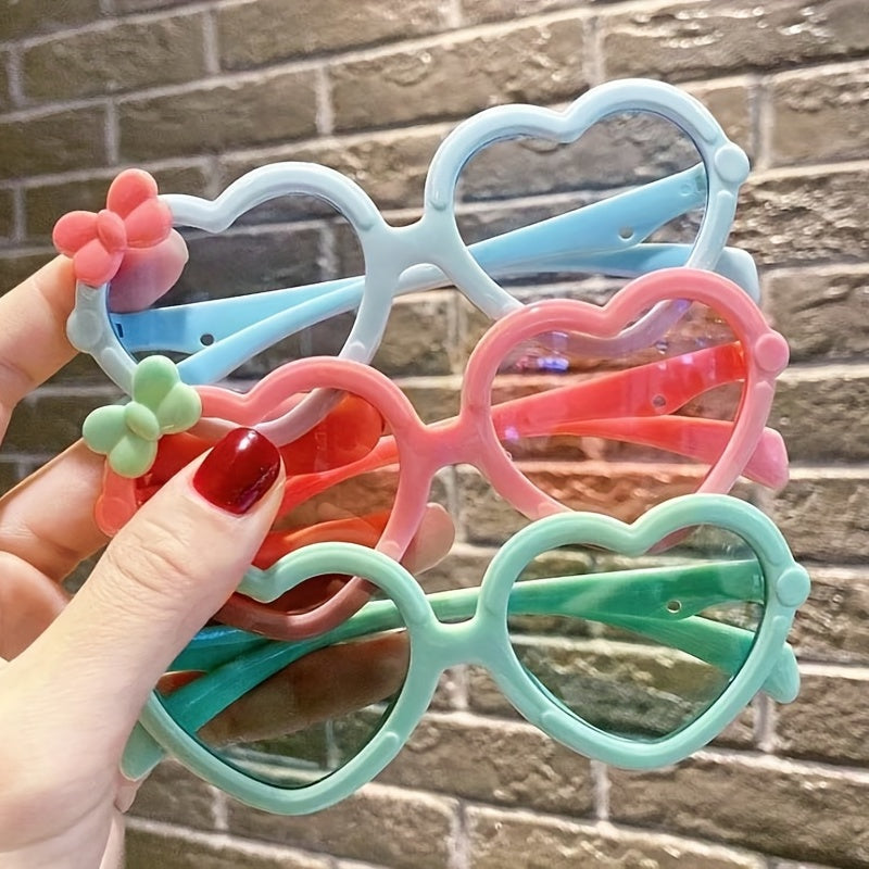 Cartoon Heart Frame Sunglasses UV Protection
