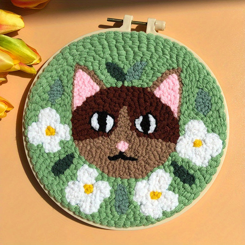DIY Knitting Embroidery Kit Animal Pattern Starter Set