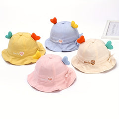 Pink Cotton Mesh Fisherman Cap for Baby Girls and Boys