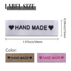 30pcs Personalized With Love Woven Sewing Labels for Clothing Garment