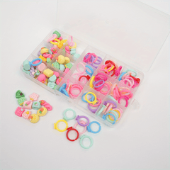 DIY Cartoon Flower Animal Fruit Series Ring Jewelry Gift For Girls Kids