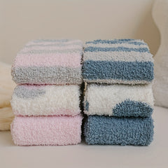 6 Pairs Cat Claw Fuzzy Socks Warm Mid Tube Women's Stockings