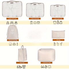 7 Pcs Travel Luggage Bags Lightweight Organizers