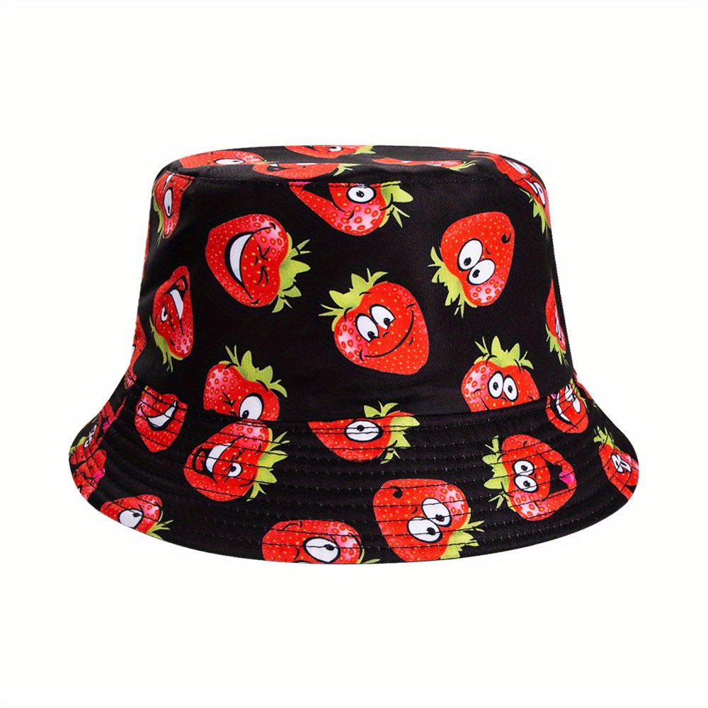 Fruit Pattern Fisherman Hat Summer Sun Protection Hat