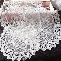 Polyester Coaster Lace Hollow Table Mat Thermal Lace Embroidered Table Pad