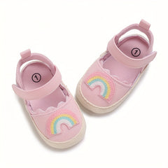 Baby Girls Rainbow Sandals Breathable Lightweight for Indoor Outdoor