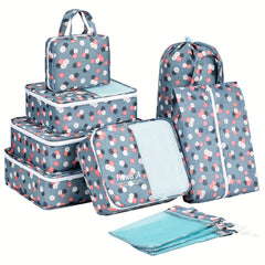 10 Pcs Packing Cubes Travel Luggage Organizers For Suitcase Portable Bags