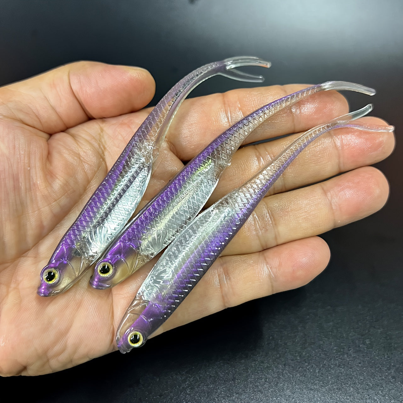 6pcs Fork Tail Fishing Lure Bionic Soft Lure Artificial Swimbait