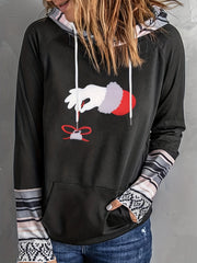 Block Kangaroo Pocket Hoodie Casual Long Sleeve Drawstring Hoodies Sweatshirt