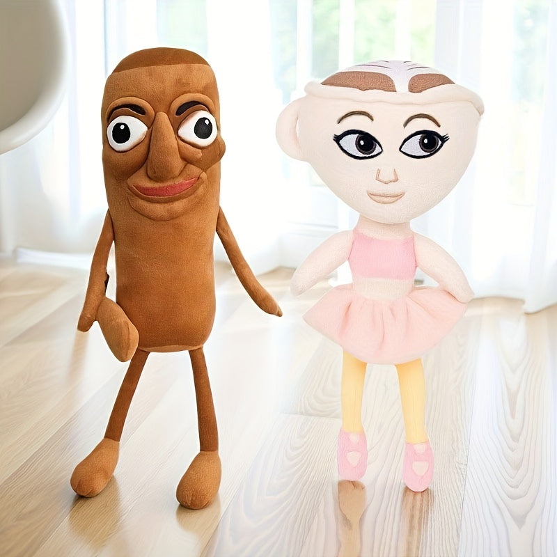 Tung Tung Tung Sahur & Ballerina Cappucina Couple Plush Dolls